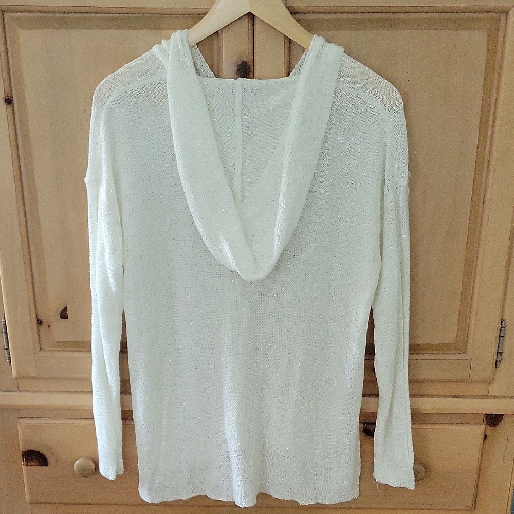 Sioni White Holiday Sparkle Sweater